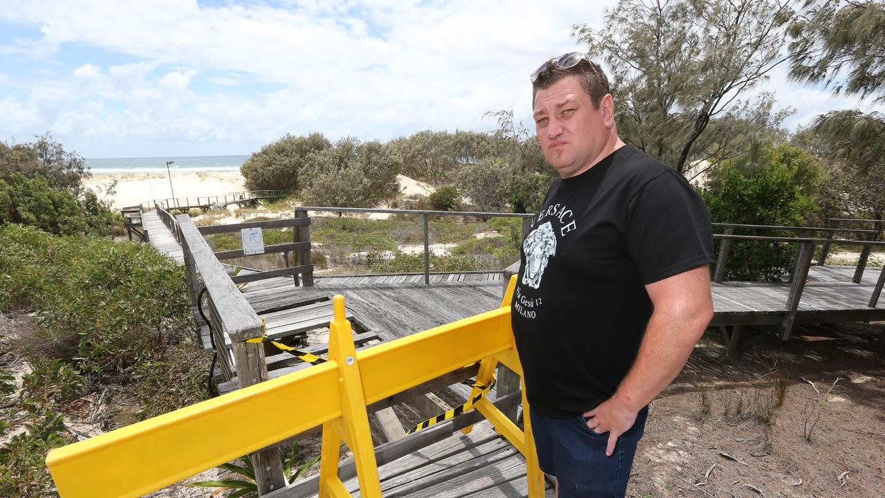 A broken boardwalk. Picture Mike Batterham