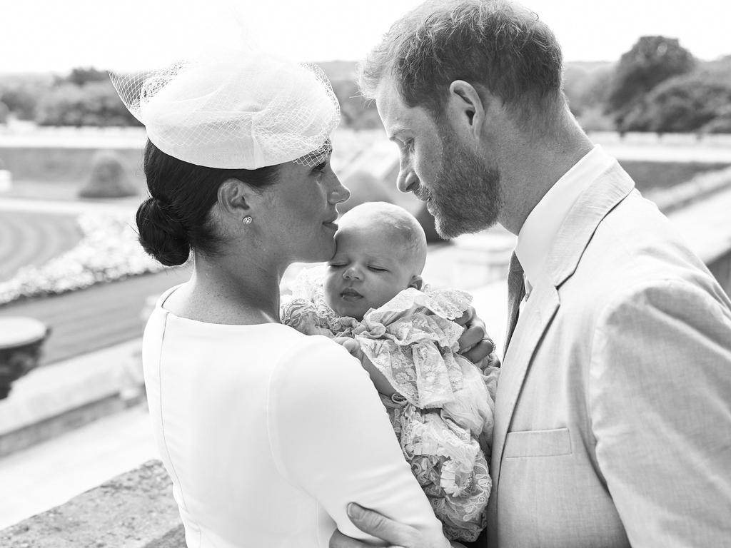 The official christening shot has been liked more than 2.5 million times on Instagram. Picture: Chris Allerton / SUSSEXROYAL / AFP