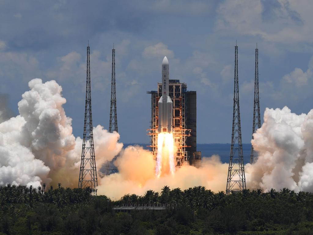 A Long March-5 rocket lifts off from the Wenchang Space Launch Centre. Picture: Noel Celis/AFP