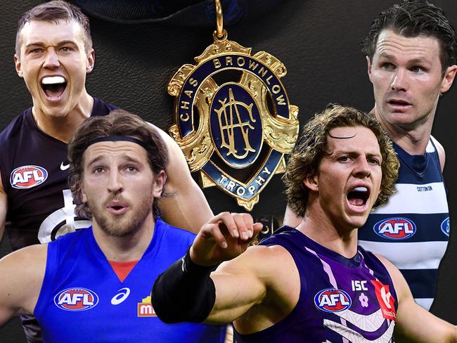 Champion Data's model predicts a tight Brownlow Medal race.