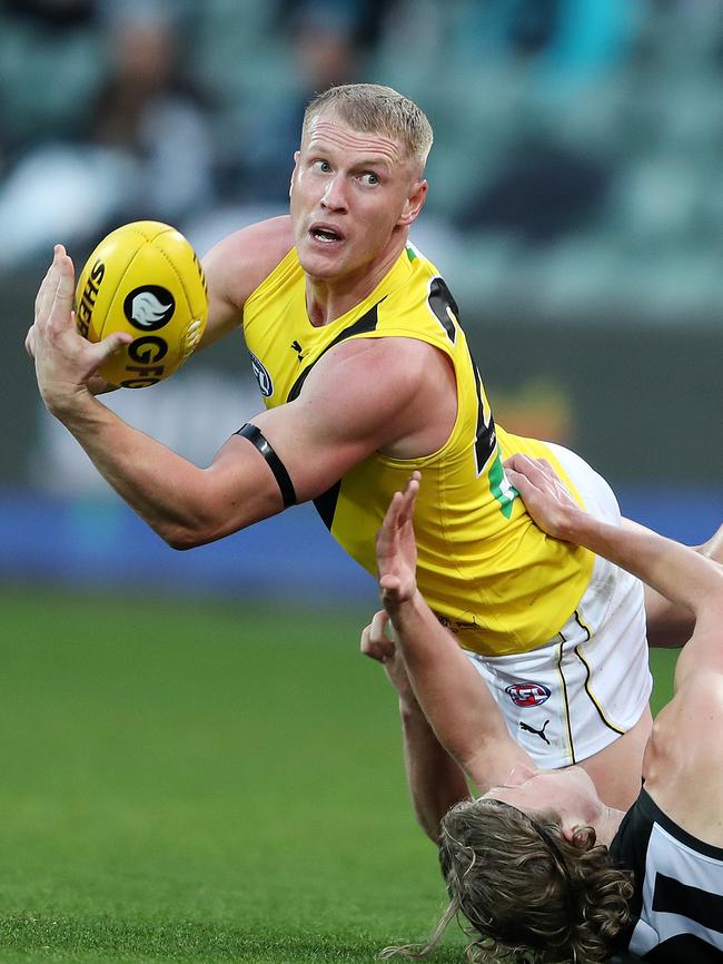 Former Richmond player Josh Caddy played as an eight-pointer for St Arnaud recently. Picture: Sarah Reed