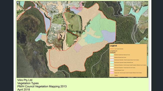 A part of the 200ha parcel of land currently on sale at 147 The Ruins Way, Port Macquarie. Picture: Supplied