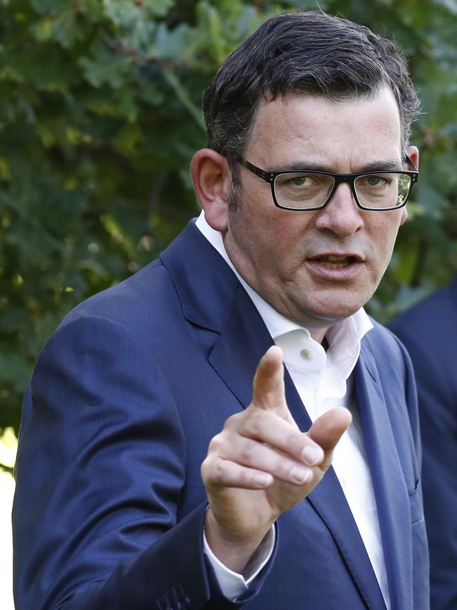 Victorian Premier Daniel Andrews speaks to the media on Wednesday. Picture: Darrian Traynor/Getty Images