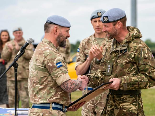 Prince William visits the Army Air Corps as their Colonel-in-Chief, a role that was once earmarked for Prince Harry. Picture: AFP