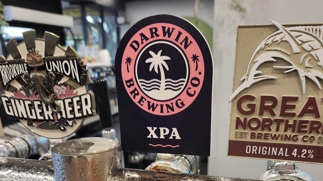 Darwin Brewing Co XPA on tap in the Top End. Picture: Kate Dinning