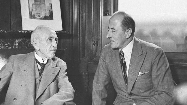 Australian Prime Minister Billy Hughes with Ernest Fisk.