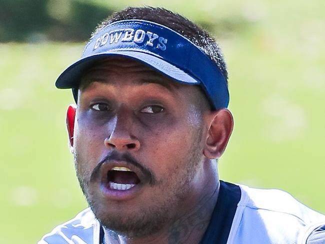 Ben Barba is seen at a North Queensland Cowboys pre season training session held at The Townsville Sports Reserve in Townsville, Monday, November 12, 2018. (AAP Image/Michael Chambers) NO ARCHIVING