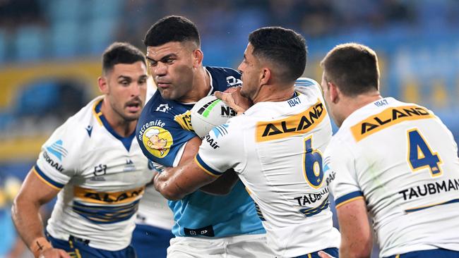 Parramatta won an entertaining game against the Titans. (Photo by Bradley Kanaris/Getty Images)