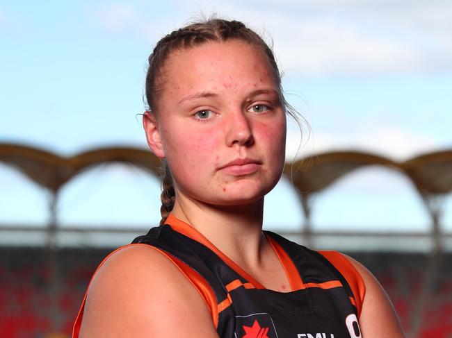 GOLD COAST, AUSTRALIA - JULY 09: Jaimi Tabb of Central Allies poses during the AFLW U18 Draft Camp at Metricon Stadium on July 09, 2019 in Gold Coast, Australia. (Photo by Chris Hyde/AFL Photos)