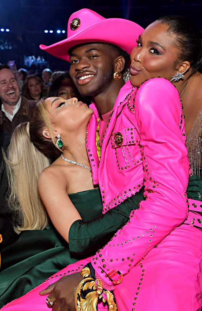 Ariana Grande, Lil Nas X, and Lizzo at the Grammys. Picture: Getty Images