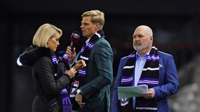 Nick Riewoldt previously worked for Fox Footy alongside Sarah Jones and Jason Dunstall. AAP Image/Scott Barbour.