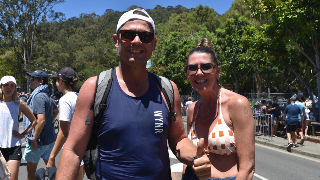 Mick Whitham and Lainie Casey at the Garmin Noosa Triathlon on October 30, 2022. Picture: Sam Turner