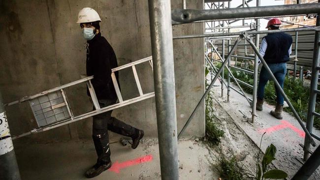 The lack of building projects means construction jobs are at risk once government stimulus measures end. Picture: AFP