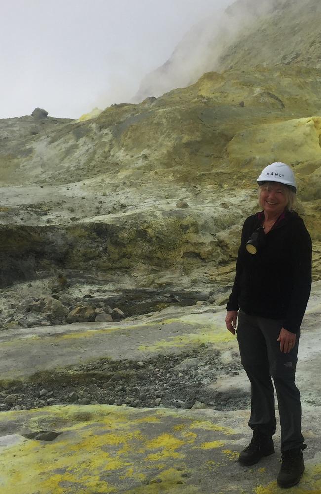 Lawyer Rita Nabney took staff to the island 48 hours before it erupted. Picture: Supplied