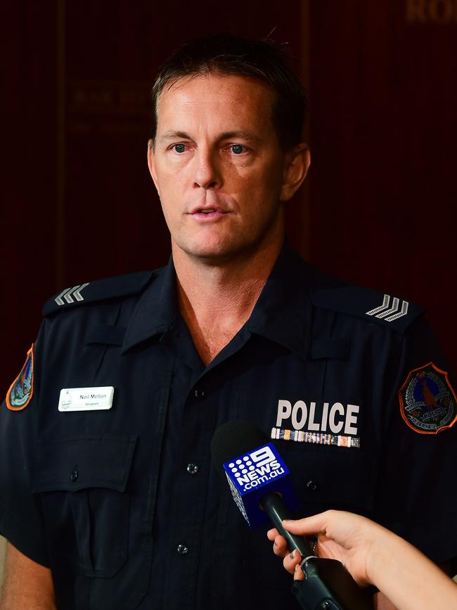 NT Police Tactical Response Group Sergeant Neil Mellon has been awarded Australian Police Medals for Australia Day for their service over the years. Picture: Justin Kennedy