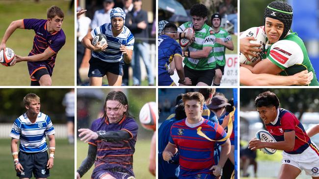 Buildcorp Emerging Reds Cup talent. Top row, left to right: Brock Coombes, Prestyn Laine-Setu, Callum Simpson, David Leota. Bottom row, left to right: Charlie O’Connell, Nate Thompson, Bailey Caplick, Tauave Leofa.