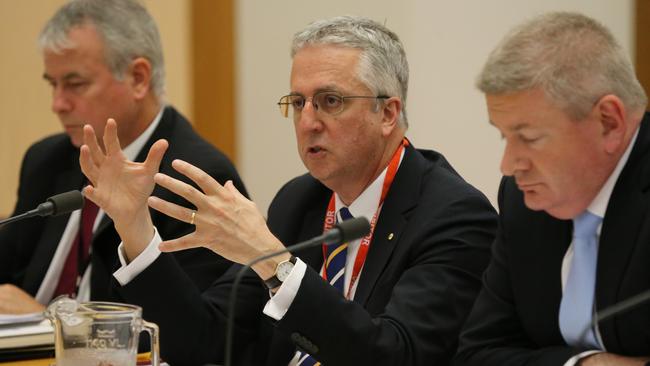 ABC managing director Mark Scott at a Senate estimates committee hearing at Parliament House on Thursday.