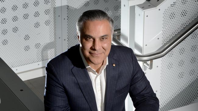 Latitude Financial Services CEO Ahmed Fahour at the head office in Melbourne’s Doclands. Picture: Andrew Henshaw
