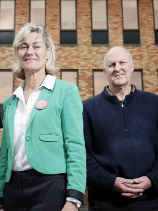 Australian Nursing and Midwifery Federation state secretary Neroli Ellis and Medical Staff Association president Frank Nicklason. Picture: RICHARD JUPE