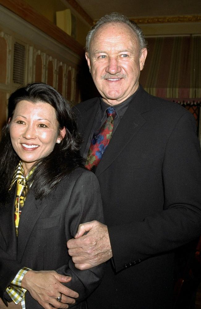 Gene Hackman with wife Betsy Arakawa were married for more than 30 years. Picture: Getty Images