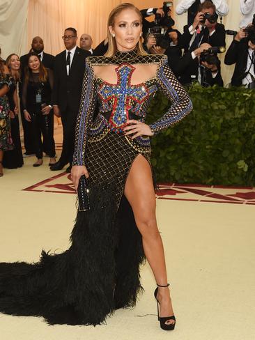 Jennifer Lopez chose Balmain for her 2018 Met Gala look. Picture: Getty