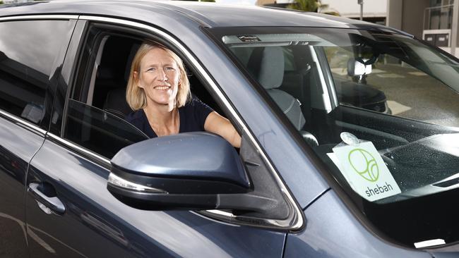 Shebah, the female only rideshare service, has resumed operating in Cairns. Shebah driver Cassandra Quirk is appealing for other women to start driving for the service. Picture: Brendan Radke