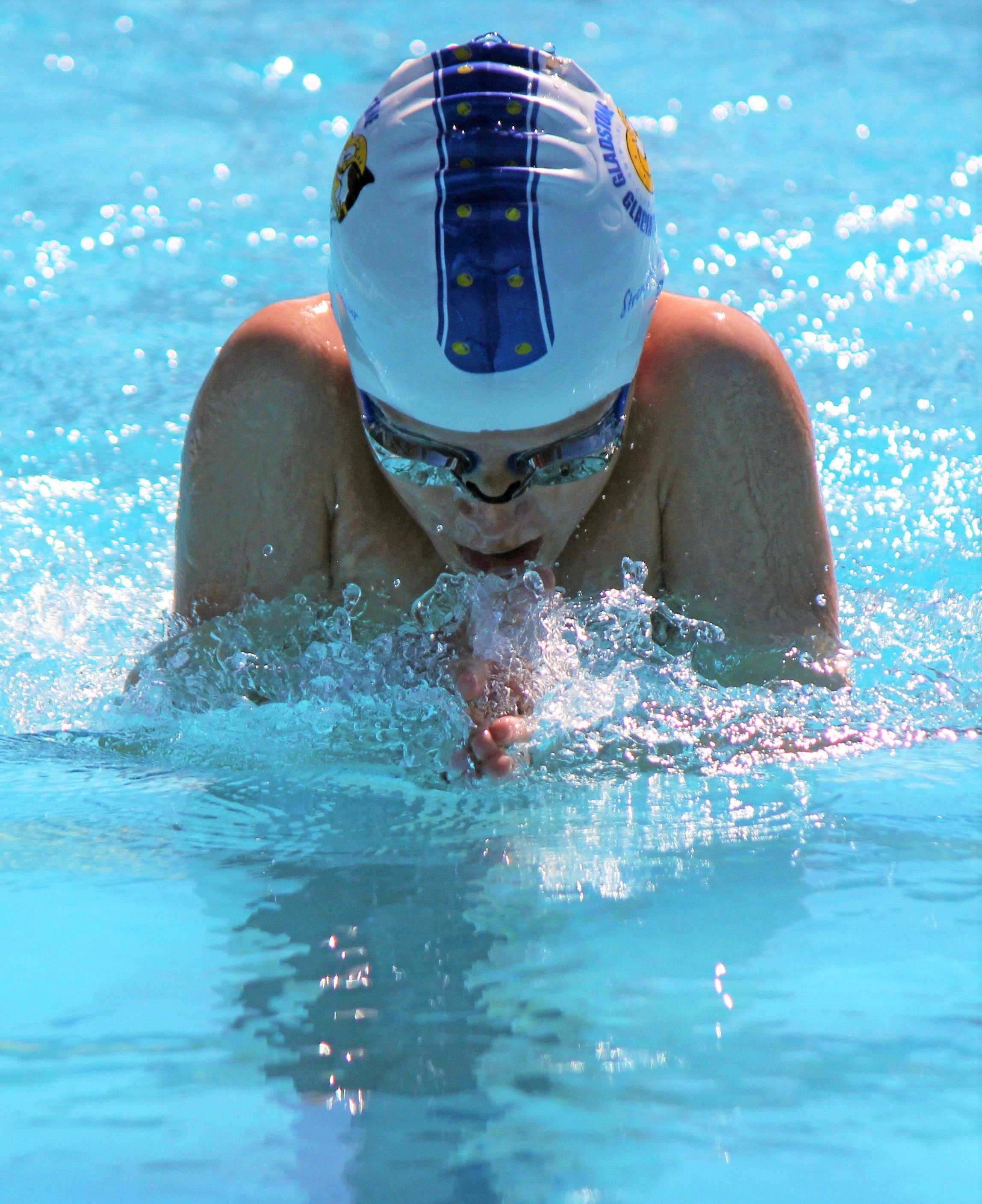Max Williams in the breast stroke. Picture: Rebecca Devine 050819