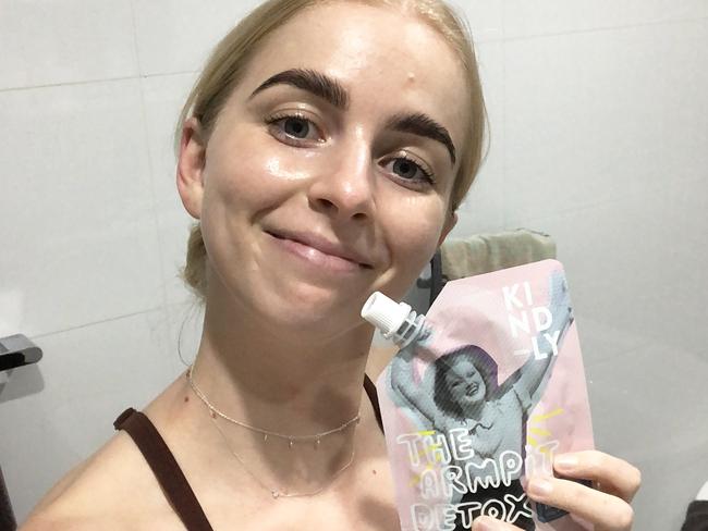 My favourite part of making the switch to natural deoderant is using the armpit mask. Picture: Hannah Paine.