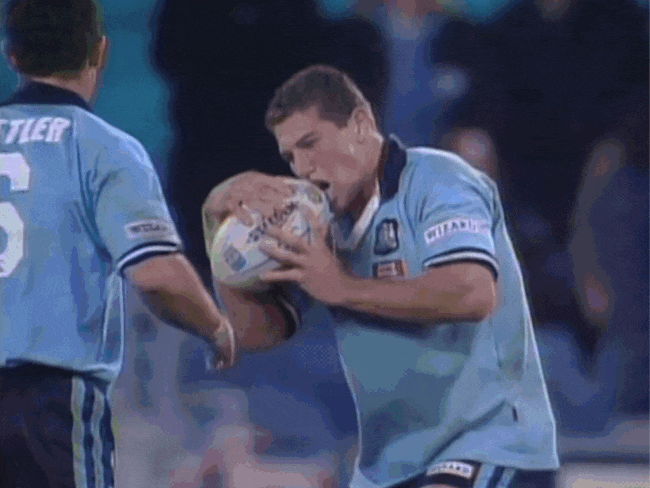 In pictures: Bryan Fletcher launches the infamous grenade.
