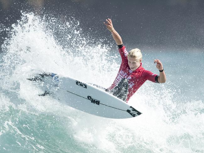 Ethan Ewing on his way to winning the world junior championship.