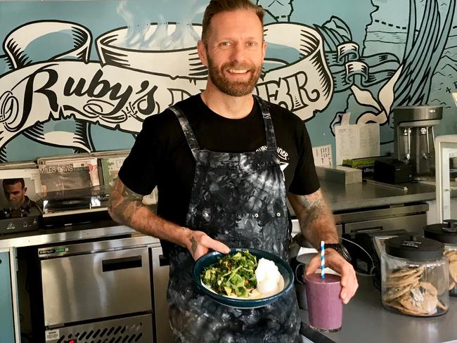 Ruby's Diner co-owner Ed Devlin is also a great barista. Picture: Jenifer Jagielski