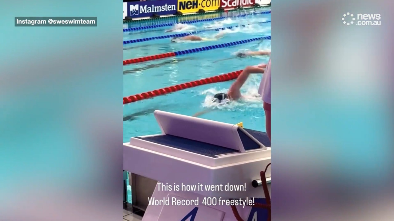 Iconic swimming barrier broken in blistering WR