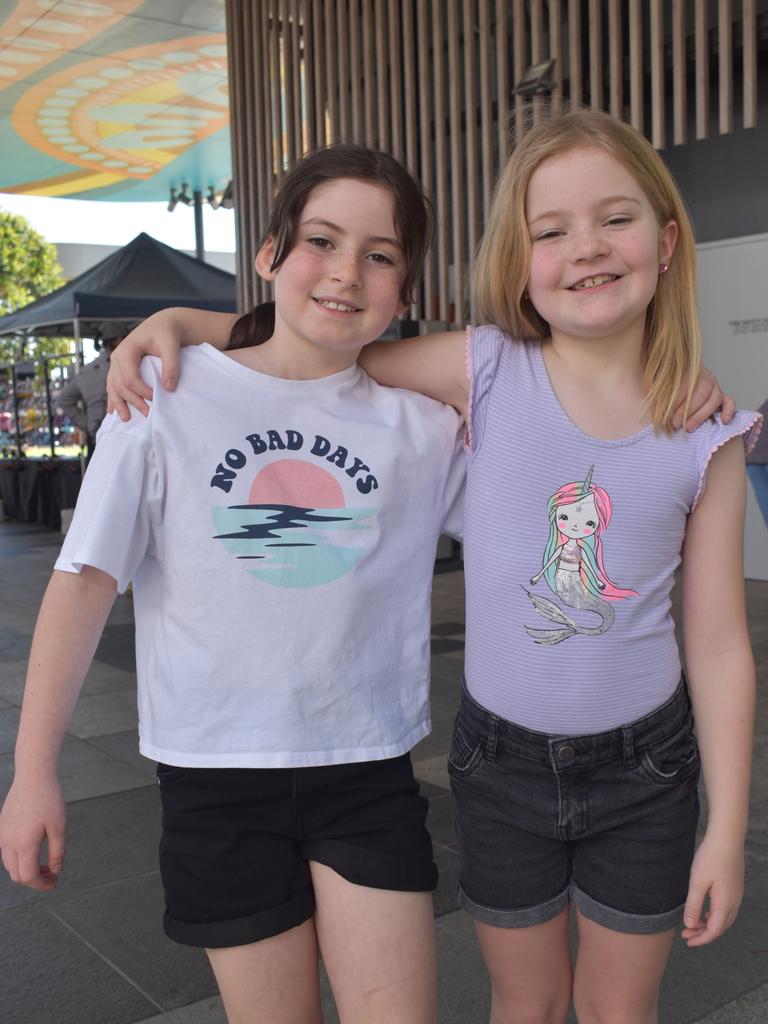 Rachel Crema and Summer Casey at Spring Vibes at the Nicholas Street Precinct, Ipswich. Photos: Georgie Walker