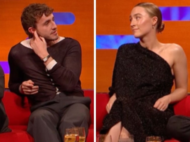 Paul Mescal and Saoirse Ronan on The Graham Norton Show recently.