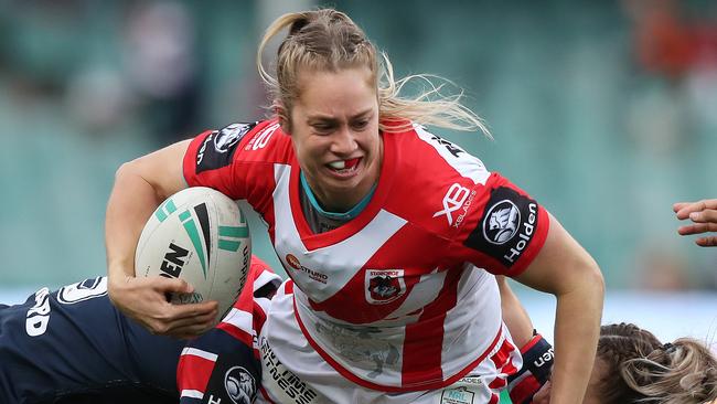 Dragons captain Kezie Apps will lead the Dragons by example in the second season of the NRLW. Pic: Brett Costello