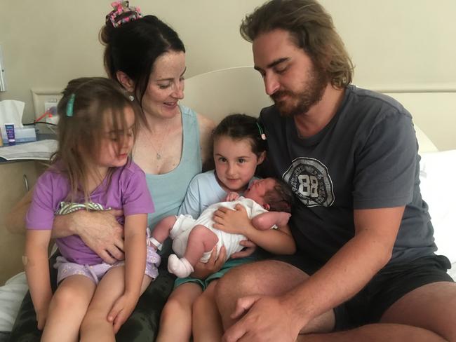 The Pullbrook family. Deliver for Tassie Mums campaign. Picture: Gabby Pulbrook