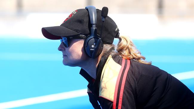 Katrina Powell is in charge of the Hockeyroos after a major shake-up of the coaching staff. Picture: AAP Image/Jeremy Ng