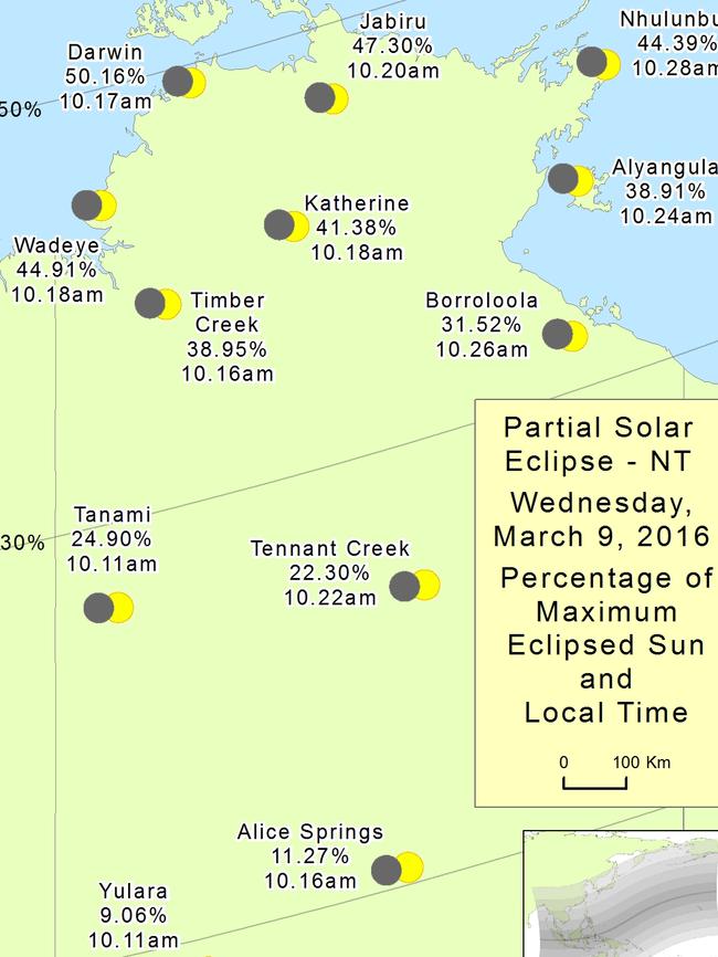 Where and when to see the partial eclipse.