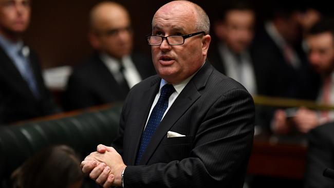 Minister for Corrections David Elliott speaks during Question Time at NSW Parliament this week. Picture: AAP Image/Joel Carrett