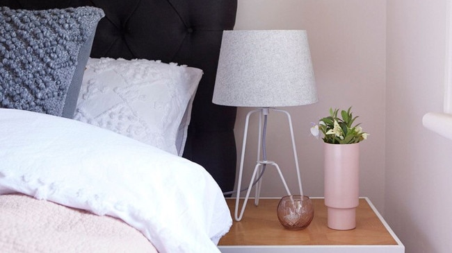 Nice addition of a simple looking lamp to the bedside table. Source: The Block