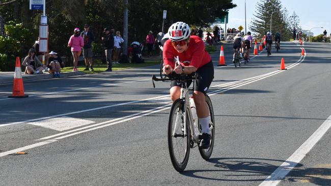 Athletes at the Sunshine Coast Ironman 70.3 2023.