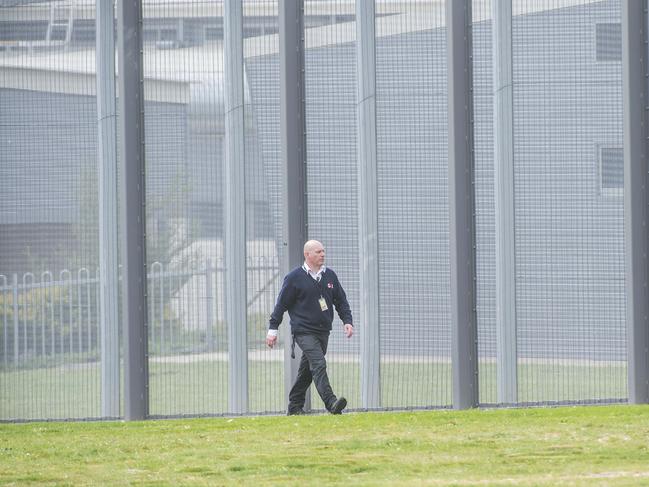 Malmsbury Youth Justice Centre staff walk out.Picture:Rob Leeson.