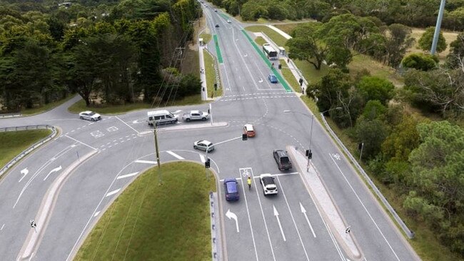 Forest Drive upgrade: An artist's impression of how the Mount Martha intersection will look when the upgrade is complete. Picture: supplied