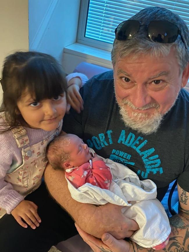 Mark Hillier with his grandchildren. Picture: Instagram/Cassie Hillier