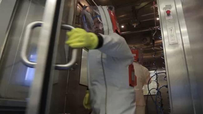 A technician at the Wuhan Institute of Virology, seen in the Chinese Academy of Sciences video, which tells of precautionsin case of ‘an accident’