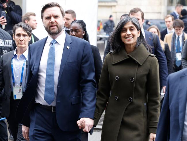 US Vice President JD Vance brought his wife Usha Vance to Germany. Picture: AFP