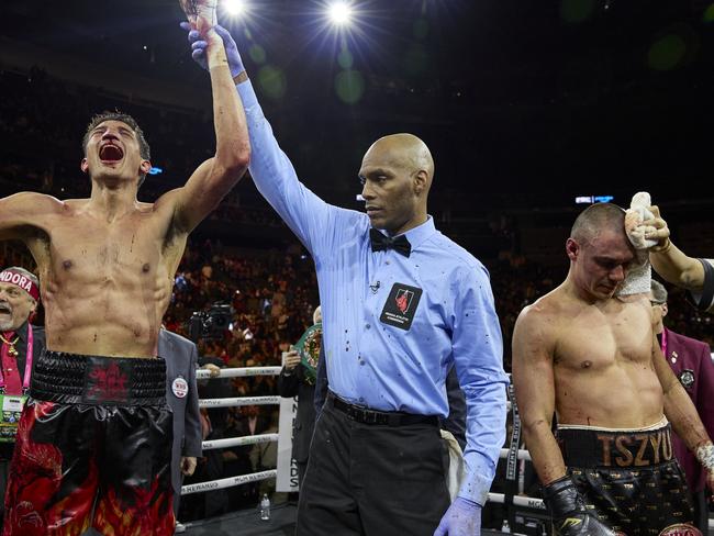 WBO junior middleweight champion Tim Tszyu v Sebastian Fundora during the title fight at T-Mobile Arena on March 30, 2024 in Las Vegas, Nevada. Photo - Supplied No Limit Boxing