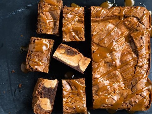 Condensed milk fudge swirl brownie.