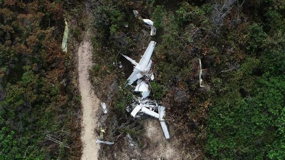 The wreckage of the Cessna that crashed into sand dunes in poor visibility at Lockhart River on March 11, 2020, killing all five on board. Picture: ATSB