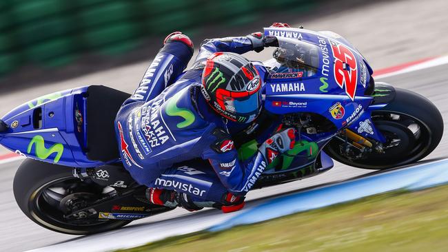 Spanish MotoGP rider Maverick Vinales during practice for the Dutch MotoGP.